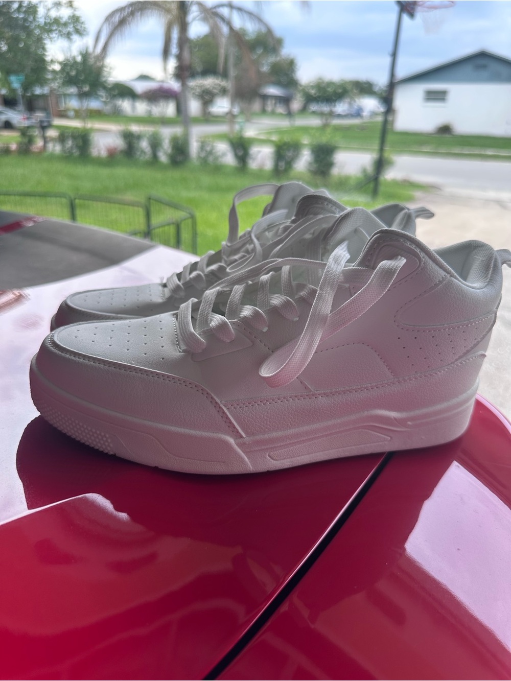 Primark White Textured High-Top Sneakers